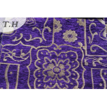 Beau tissu de canapé de Jacquard de Chenille pourpre par 320GSM